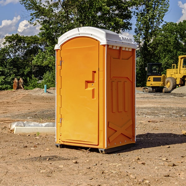 how often are the porta potties cleaned and serviced during a rental period in Vulcan